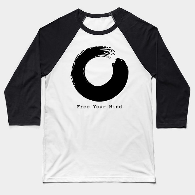 Zen Buddhist Enzo Symbol Baseball T-Shirt by Dream and Design